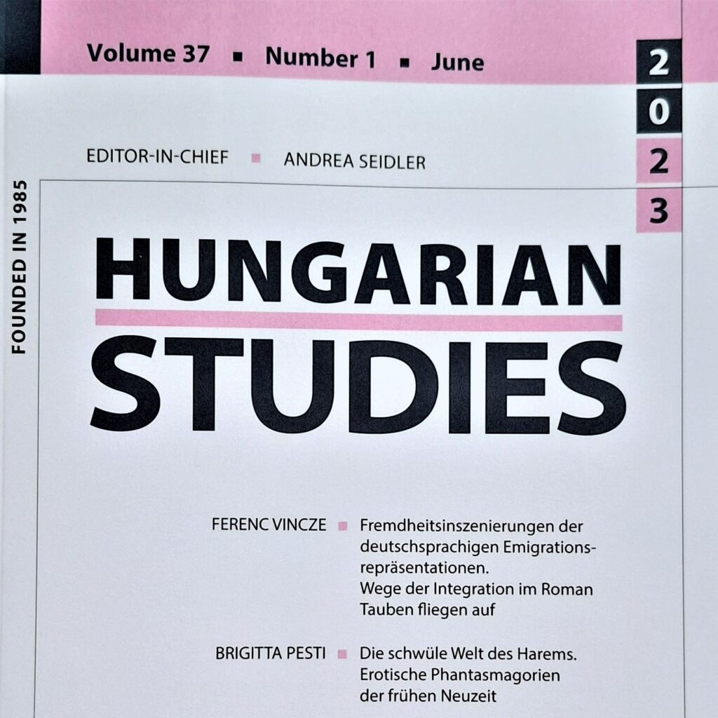 Hungarian Studies Volume 37 (2023): Issue 1 (Jun 2023)